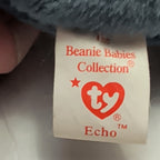Ty Beanie Baby Echo Dolphin 1996 Retired 4th Gen Tags MWMT PVC Pellets Vintage
