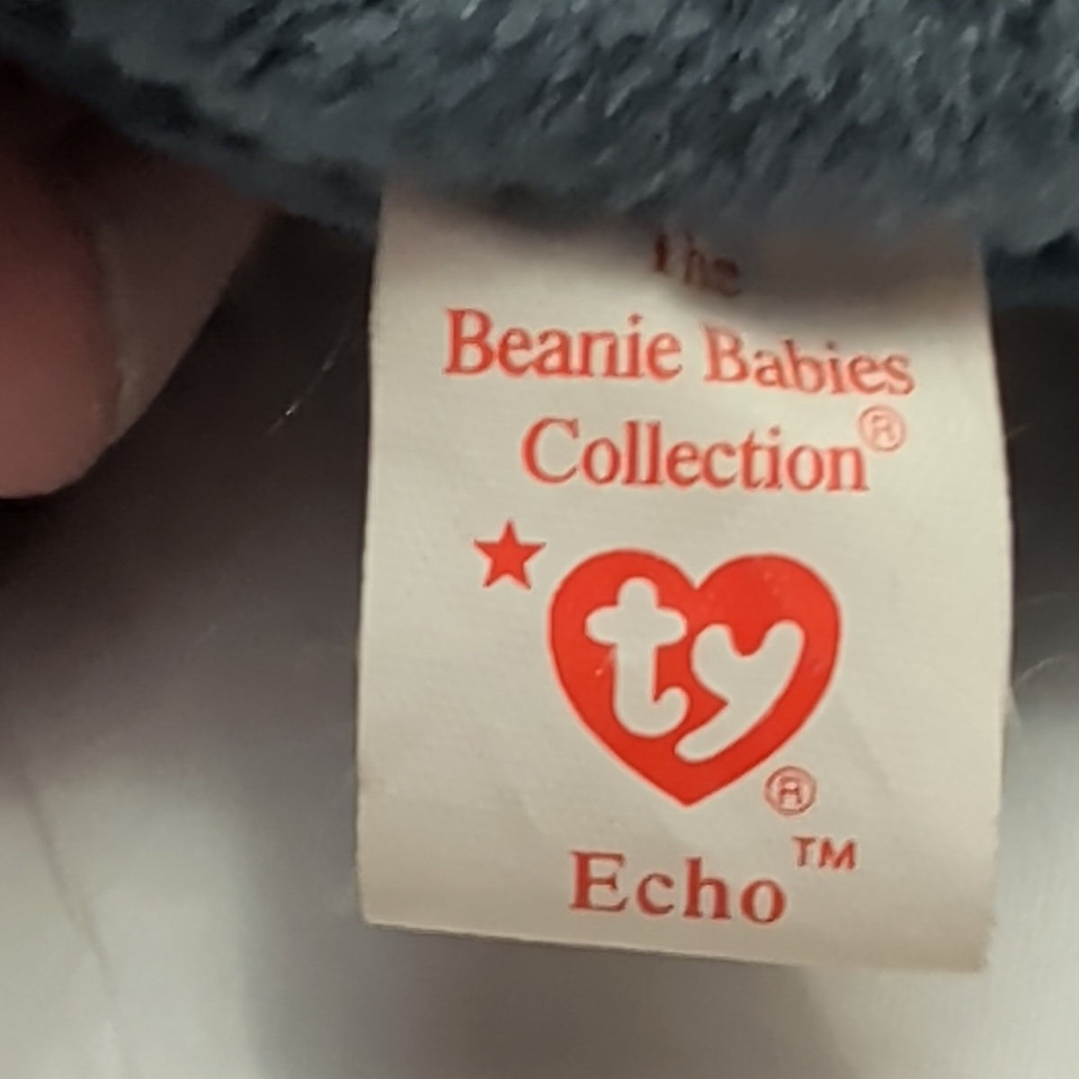 Ty Beanie Baby Echo Dolphin 1996 Retired 4th Gen Tags MWMT PVC Pellets Vintage