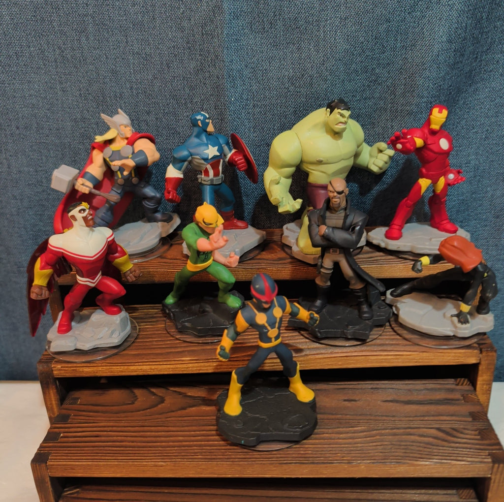 Disney Infinity 2.0 Marvel Avengers 9 Figure Lot Iron Man Hulk Loose