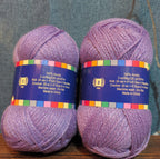 Herrschners Afghan Yarn 2 Ply Grape Frost Purple Acrylic 2 Skein