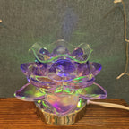 Flower Touch Lamp Glass Oil Warmer Multicolor