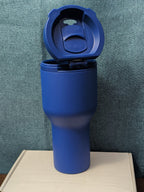 NEW HINJ 30oz Insulated Travel Tumbler Blue | Permanent Lid Stainless Steel