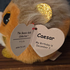 Ty Puffies Beanie Balls Caesar Lion Plush Toy 3" Glitter Eyes with tag Protector
