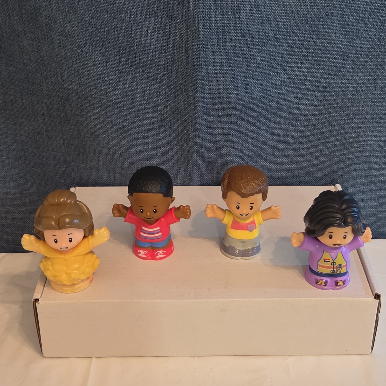 Fisher Price Little People Figures Lot of 4 Disney Belle Boy Girl Replacement