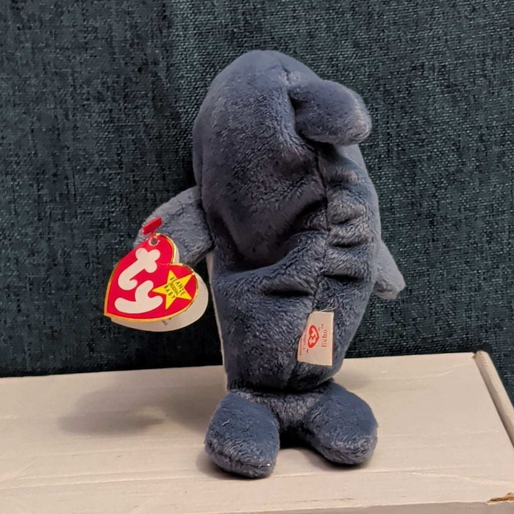 Ty Beanie Baby Echo Dolphin 1996 Retired 4th Gen Tags MWMT PVC Pellets Vintage