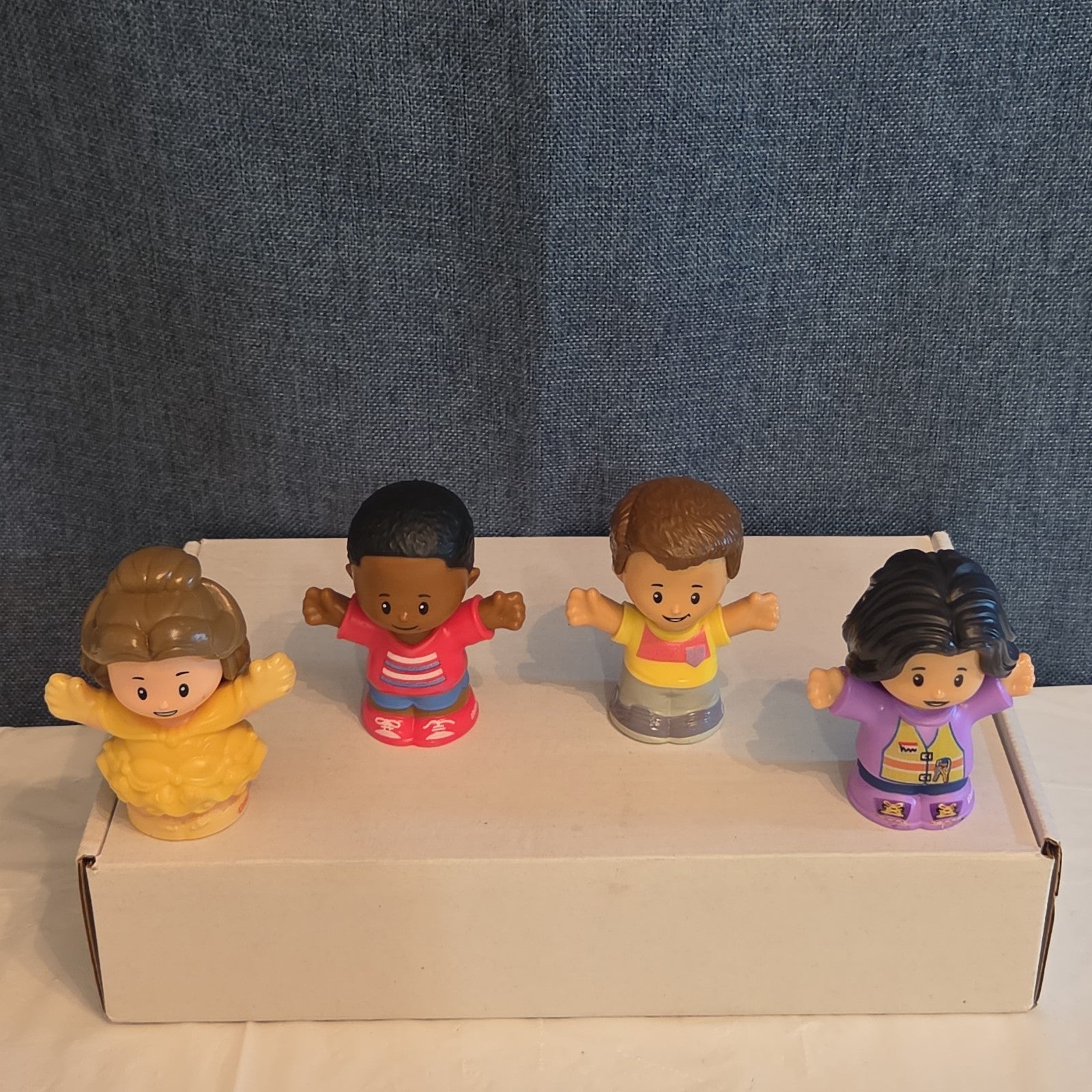 Fisher Price Little People Figures Lot of 4 Disney Belle Boy Girl Replacement