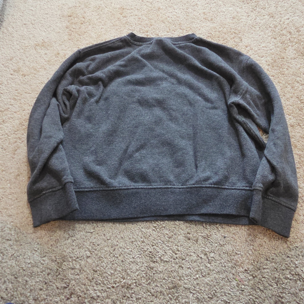 Old Navy Skateboard Skeleton Sweatshirt Boys L Grey Fleece Crewneck Preowned