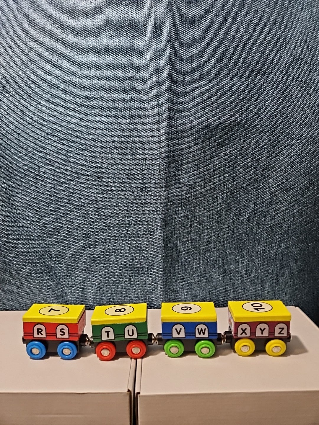 Wooden Magnetic Train Set 13 pc | Alphabet Letters A-Z & Numbers 0-10