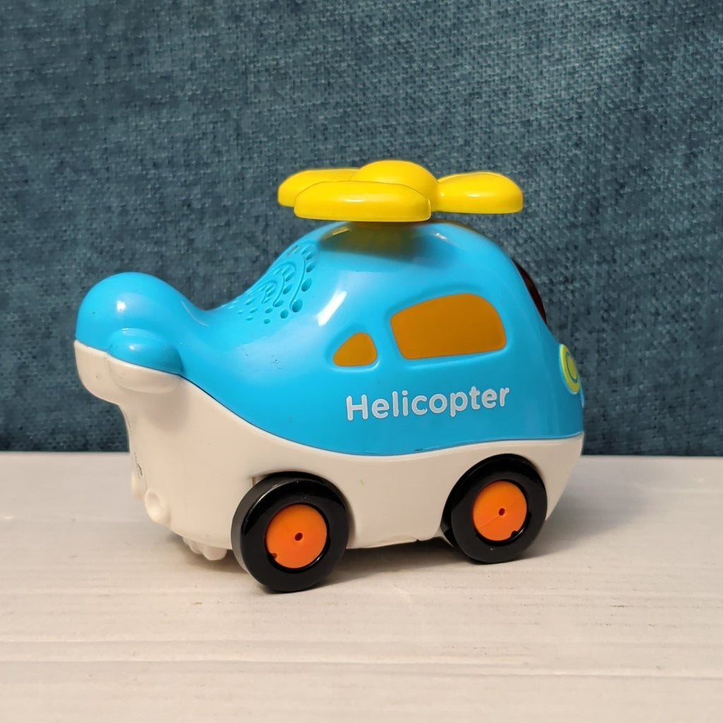 VTech Go! Go! Smart Wheels HELICOPTER | Light Blue & Yellow | Tested Works!