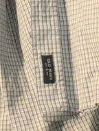 Old Navy Button Down Shirt Men's Large Blue White Grid Check Casual Cotton