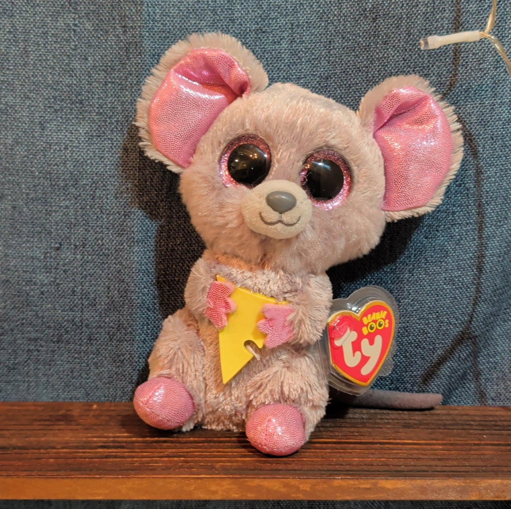 Ty Beanie Boos Squeaker Mouse 6" Plush Sparkle Cheese Kidcore