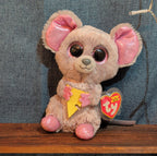 Ty Beanie Boos Squeaker Mouse 6" Plush Sparkle Cheese Kidcore