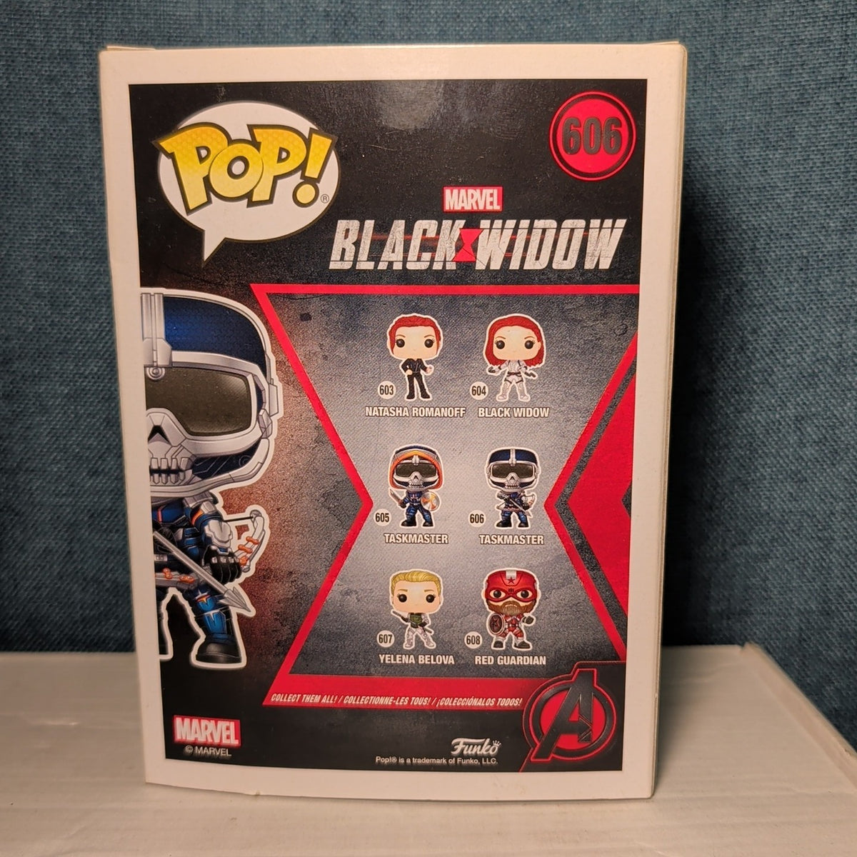​Funko Pop Marvel Black Widow Taskmaster #606  with Bow in Box with Protector