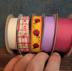 Offray Ribbon Lot 5 Ladybug Cherry Solid Spring Craft Destash