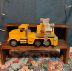 DRIVEN by Battat Standard Crane Truck Yellow Construction Toy