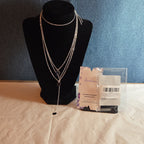 Fashion Silver Tone Multi Tier Lariat Disc Necklace Boho NIP X002Q3ZYJ