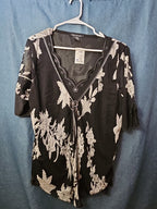 NWT Appointments 1X Whimsigoth Blouse Black Mesh Floral Fairycore Y2K Ring Top