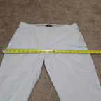 Jones New York Pants Womens 12 Tan White Stripe Pull On Crop Trouser Cotton Good