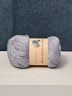 ThinkThings Milk Cotton Yarn | Soft Silver Grey 50g Skein Anti-Pilling
