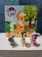 My Little Pony Read & Play Bundle | 3 Mini Figures & Board Book | Rainbow Dash