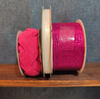 Gift Wrap Co Sullivans Ribbon Trim Lot 3 Fuchsia White Destash
