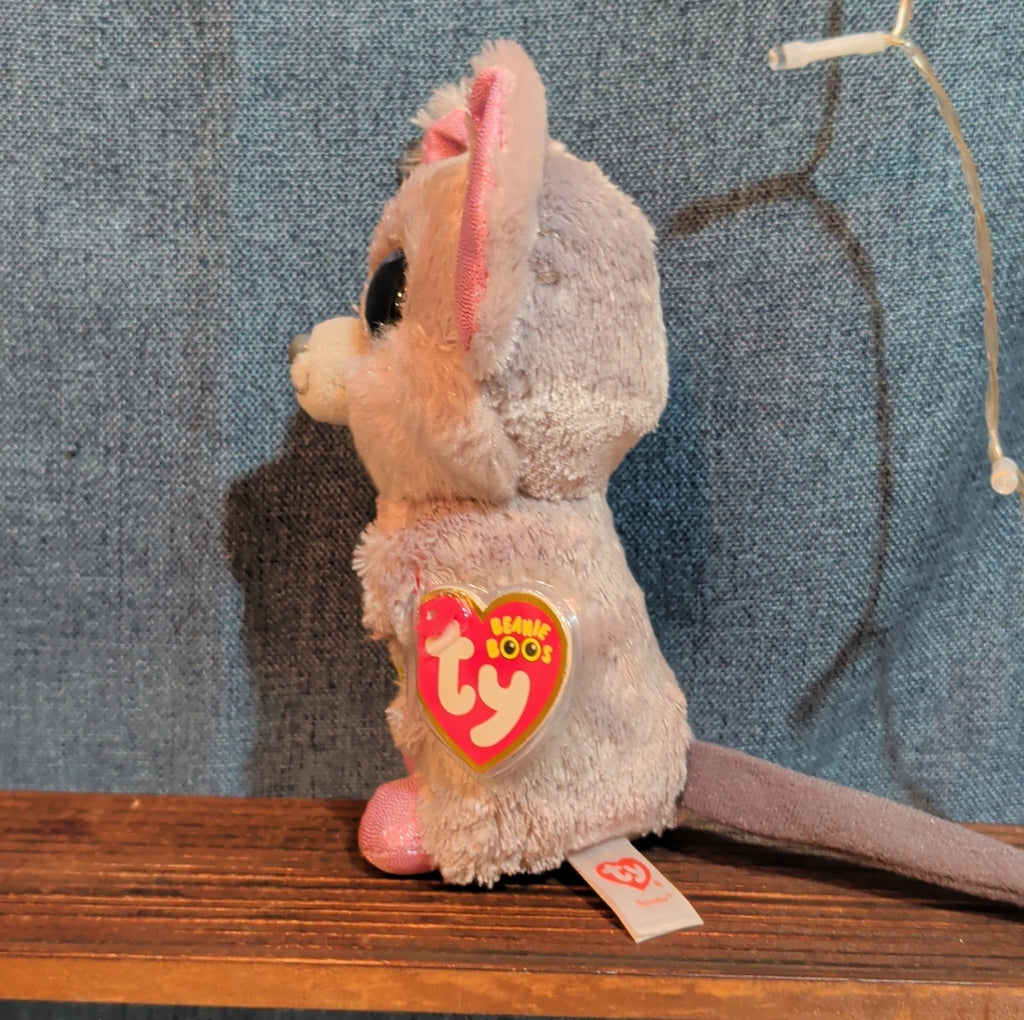 Ty Beanie Boos Squeaker Mouse 6" Plush Sparkle Cheese Kidcore