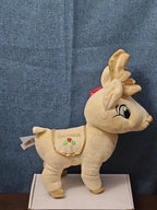 Sugar Loaf Santa’s Classic Reindeer | DASHER White Gold Sparkle Plush | Rare
