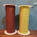 Deco Mesh Ribbon Lot 2 Maroon Gold Metallic Craft Destash