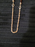 Sarah Coventry Emberwood Long Vintage Necklace 1975 Gold Tone Root Beer Amber