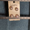 La Petite Vintage Buttons 9137 Faux Pearl Silver Tone Rim Set of 4