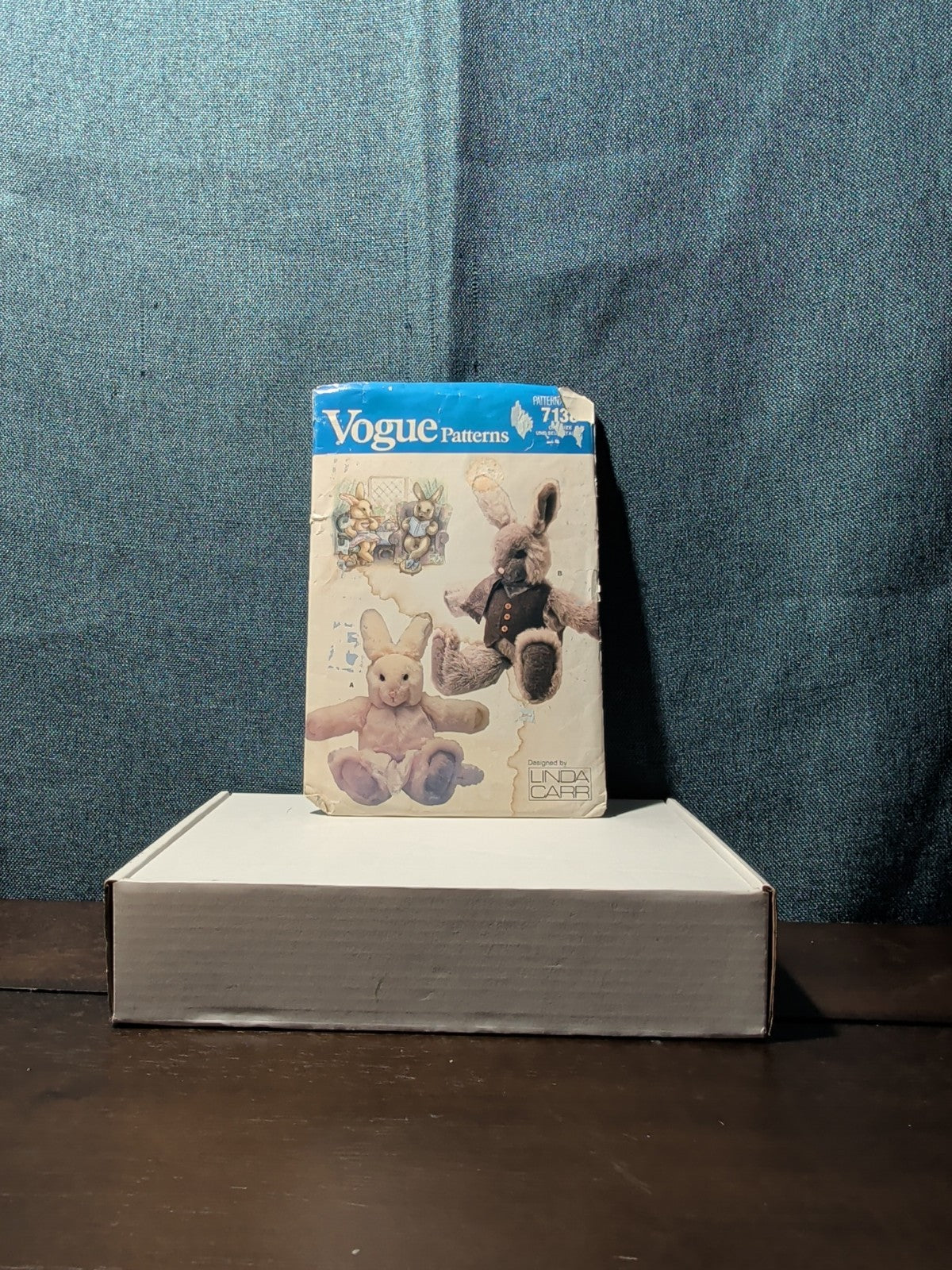 Vogue 7138 Linda Carr Country Rabbit Bunny Pattern 1988 Stuffed Animal UNCUT