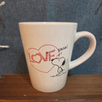 Peanuts Snoopy Love Smak 16oz Ceramic Mug Woodstock Heart Cartoon Valentine