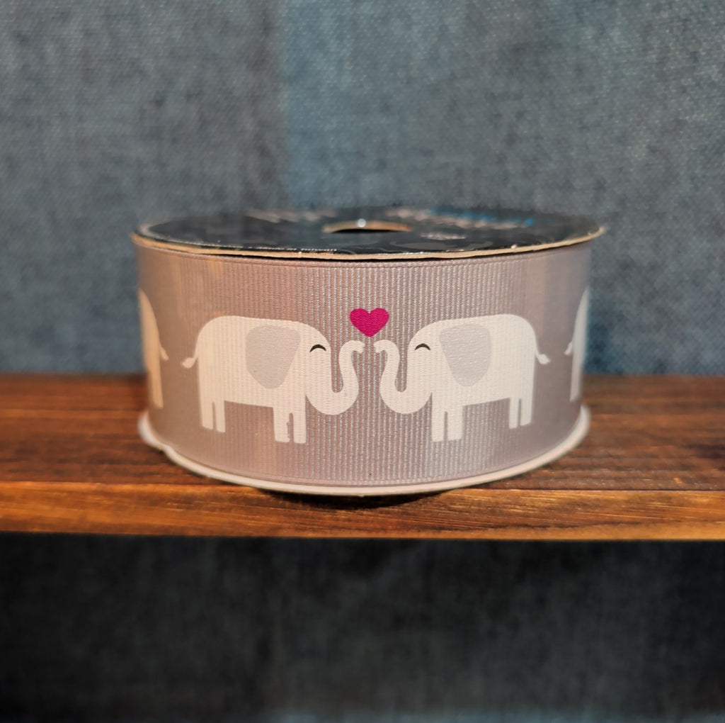 Ribbon Boutique Elephant Heart Grosgrain 1.5 in x 3 yd elephant