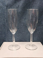Set of 6 Classic Champagne Flutes | 6oz Trumpet Shape | Elegant Clear Glass Stem