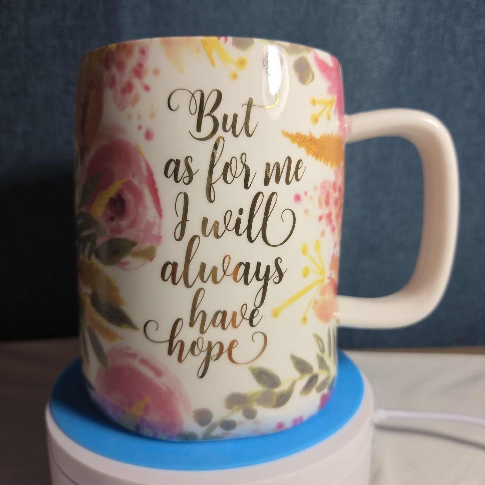 Mary Square Hope Mug Floral Ceramic Cup