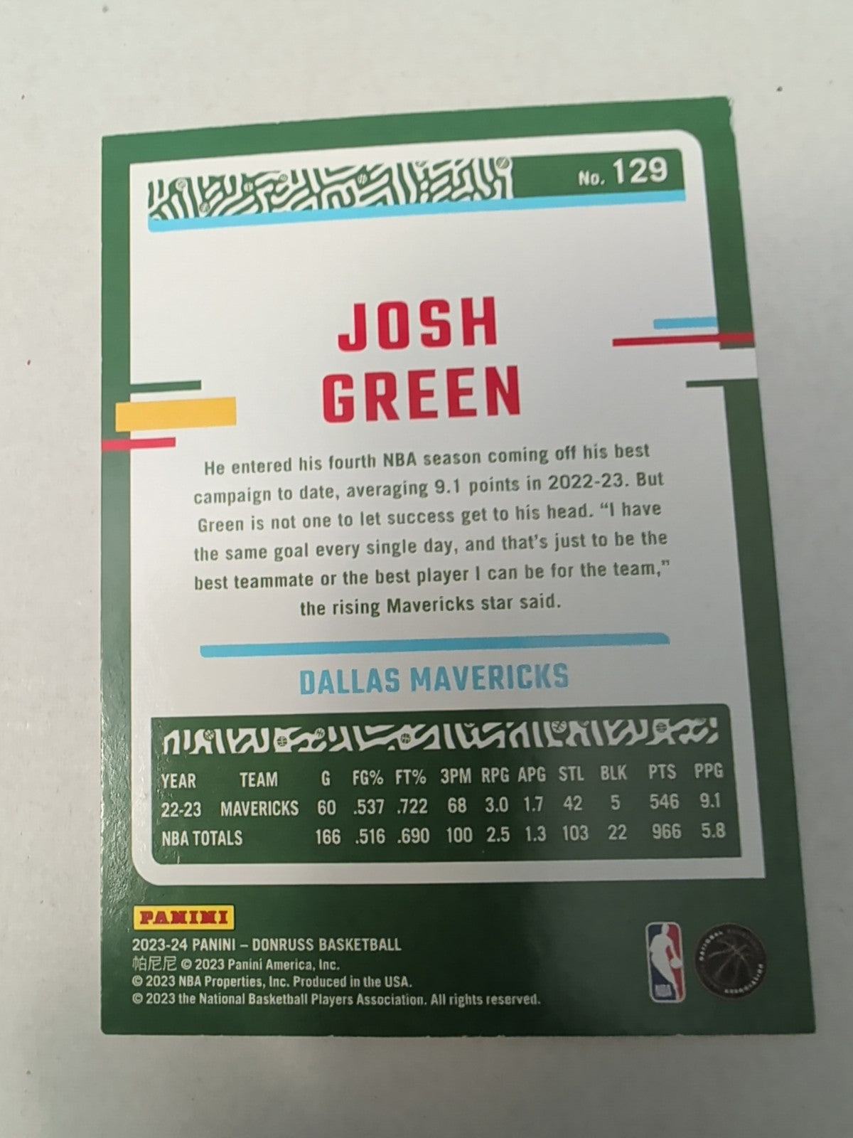 2023-24 Panini Donruss - Josh Green #129
