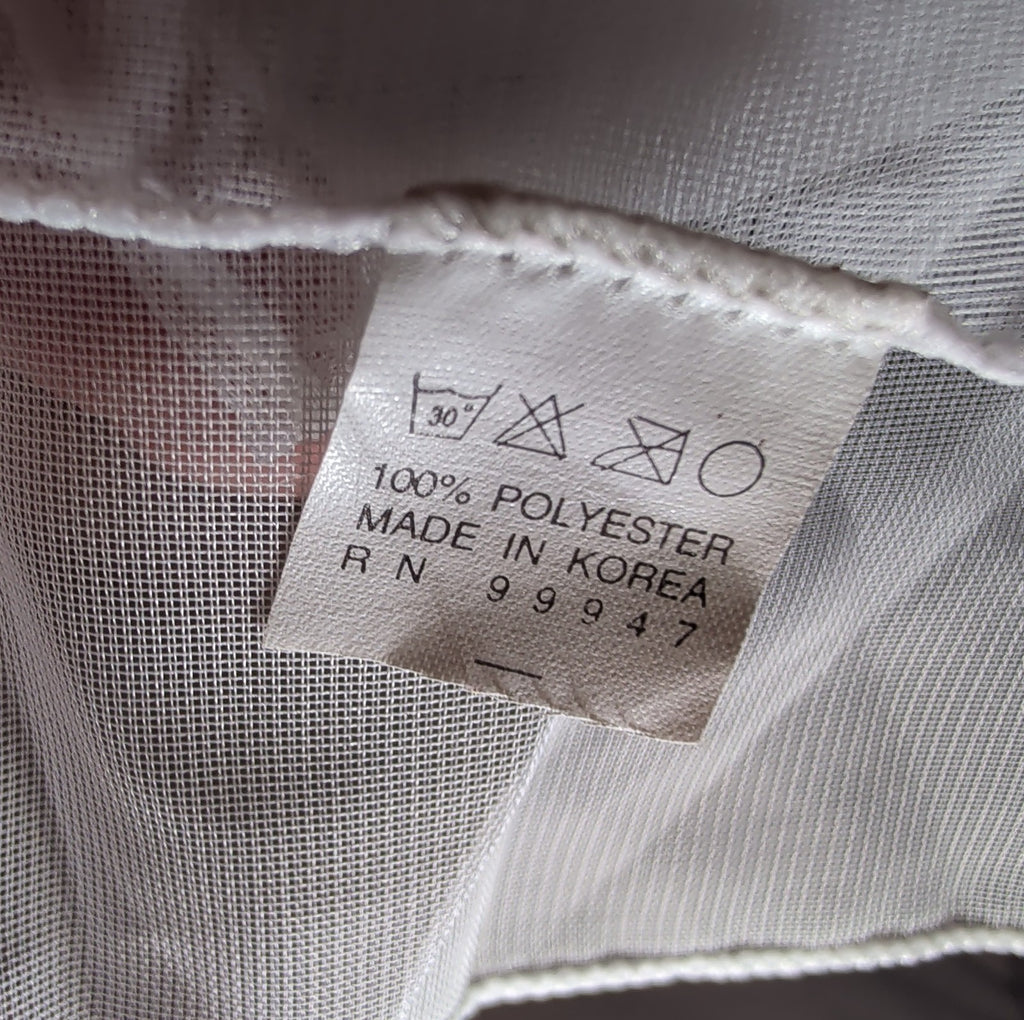 White Chiffon Evening Shawl Wrap Capelet Bridal Pre-Owned 67x21
