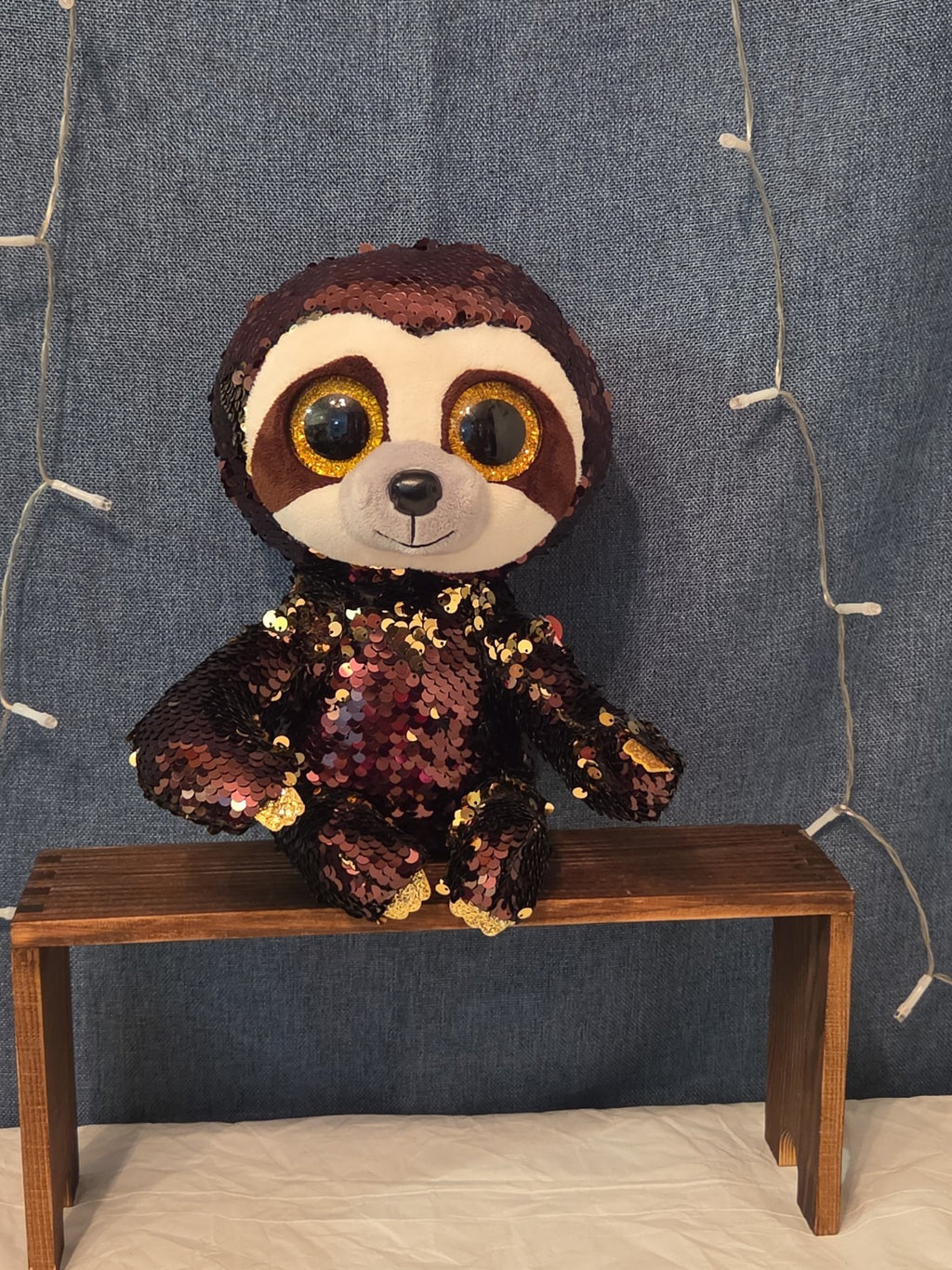 Limited TY Flippables Dangler Sloth 9" Sequin Plush WT