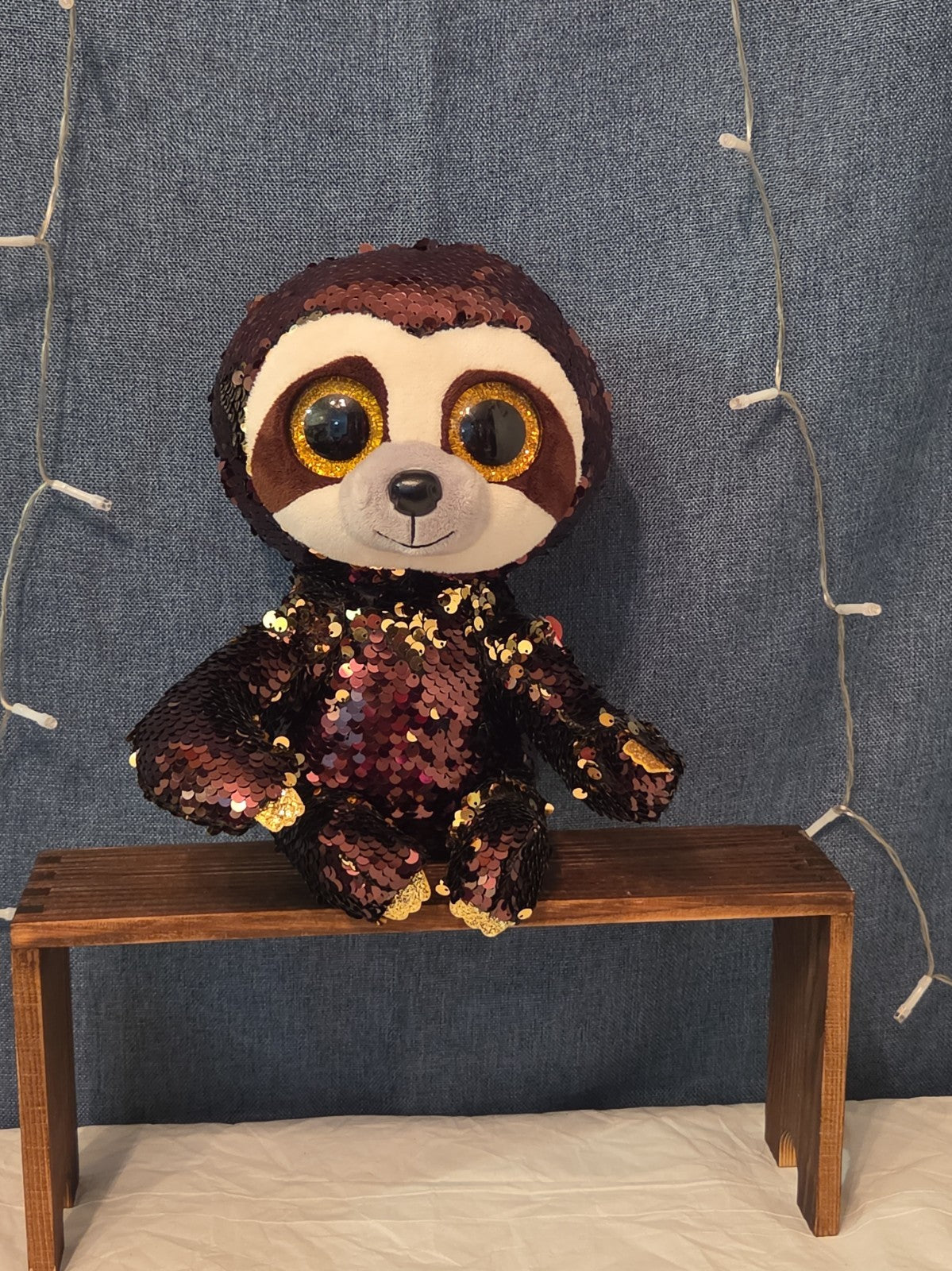 Limited TY Flippables Dangler Sloth 9" Sequin Plush WT
