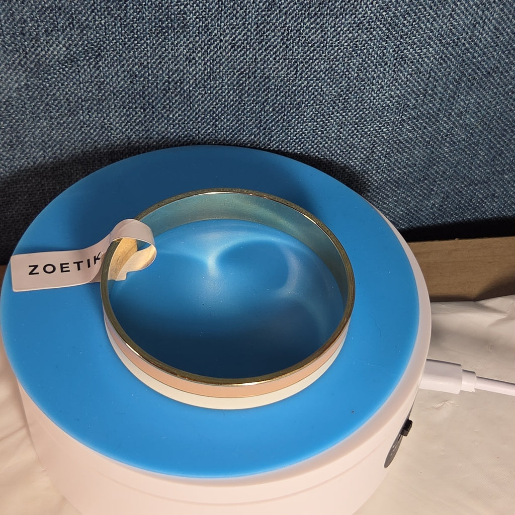 Zoetik Colorblock Enamel Bangle Bracelet Blush Pink Cream Gold Tone