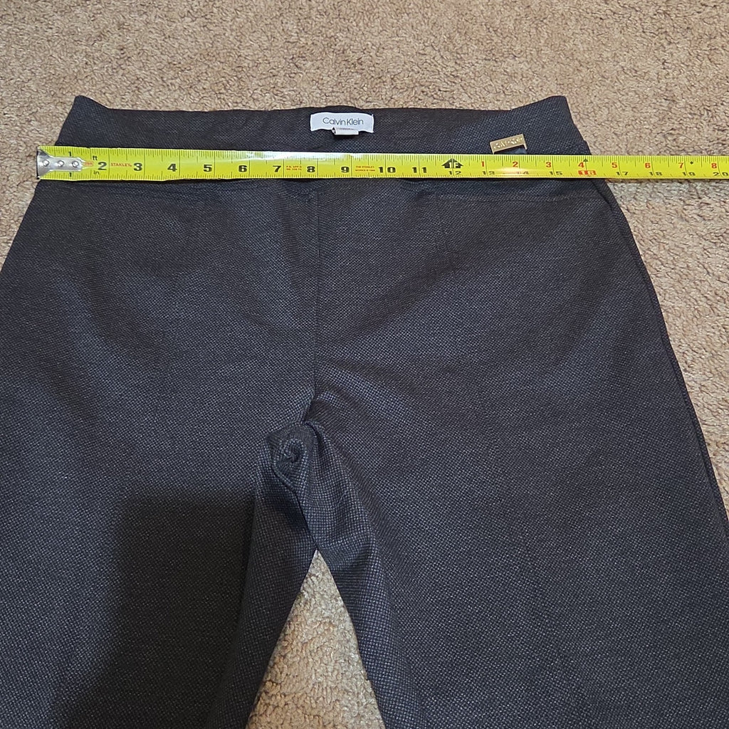 Calvin Klein Pants Womens M Black Slim Fit Ankle Stretch Elastic