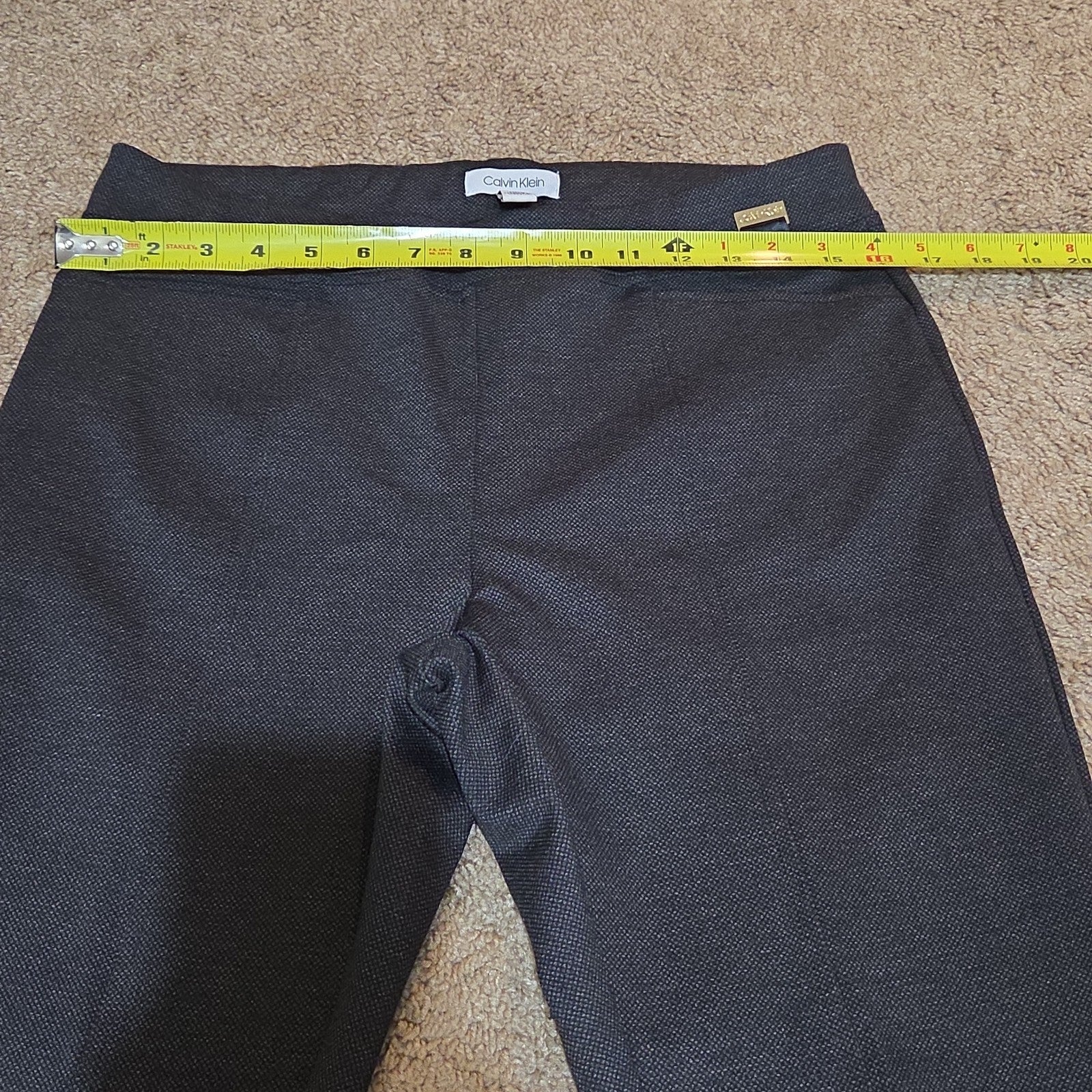 Calvin Klein Pants Womens M Black Slim Fit Ankle Stretch Elastic