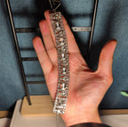 Beautiful Vintage Rhinestone Bracelet 7” w/Safety Chain   403J