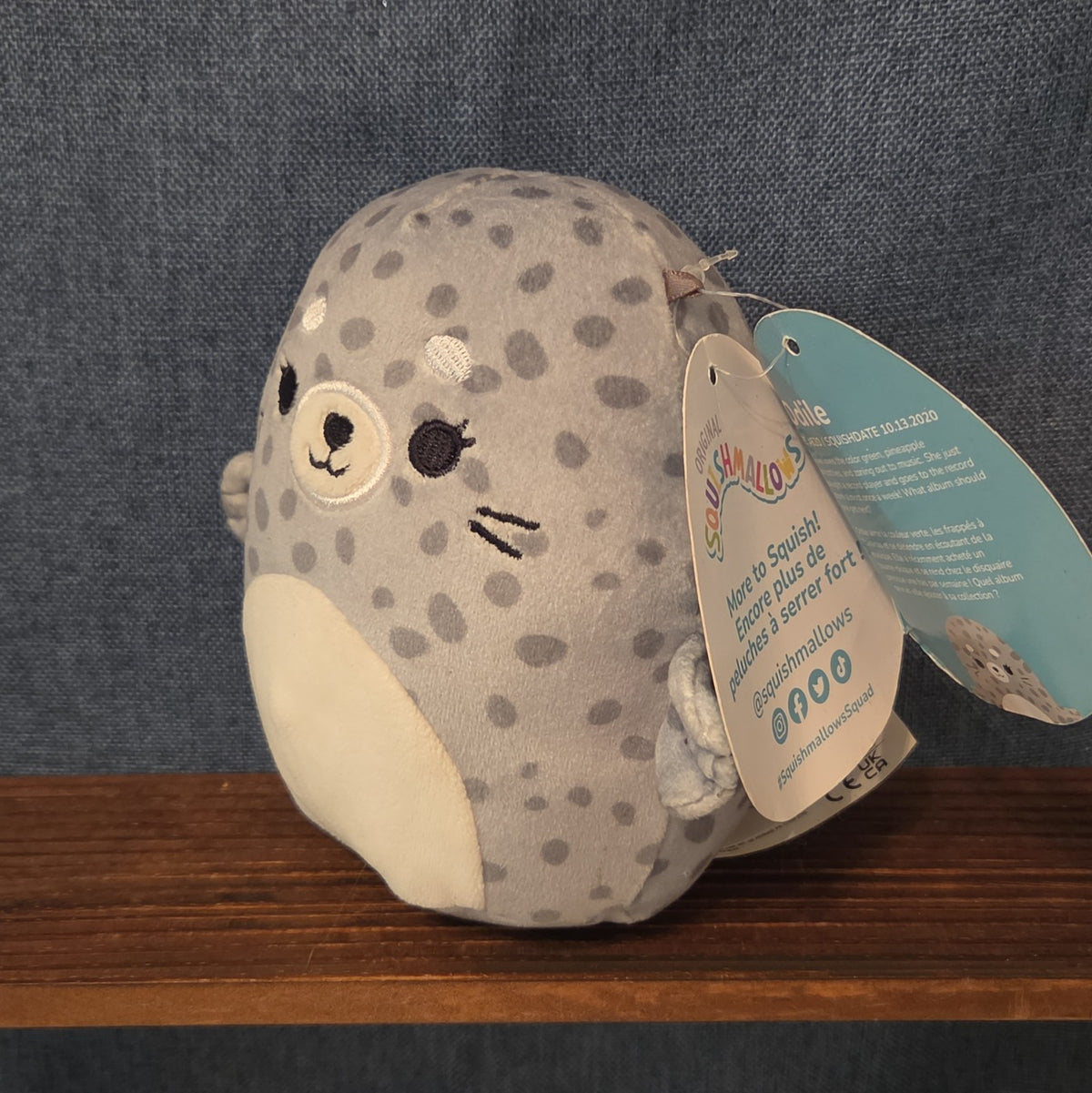 Squishmallows Odile Seal 11" Spotted Plush Kawaii NWT KellyToy
