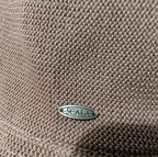 Scala Wide Brim Floppy Sun Hat Brown Acrylic Woven Packable Travel Retro