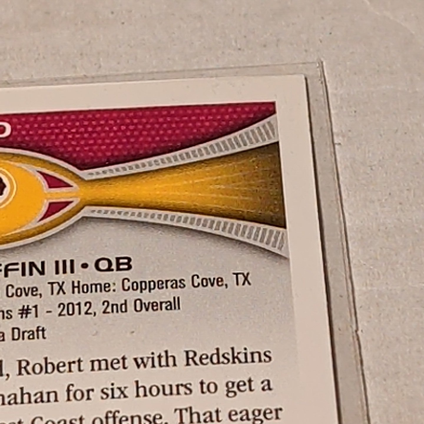 Robert Griffin III 2012 Topps RC #340 Redskins RC 