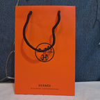 Hermes Small Orange Shopping Bag Authentic Paper Gift Tote Luxury Decor