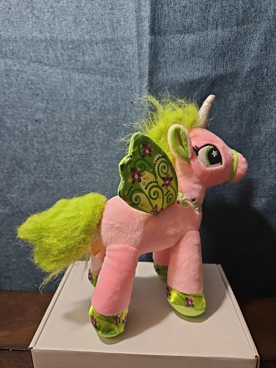 2 Star Eye Unicorn Plush Set | Pink & White Pegasus Stuffed Animals | Shimmer