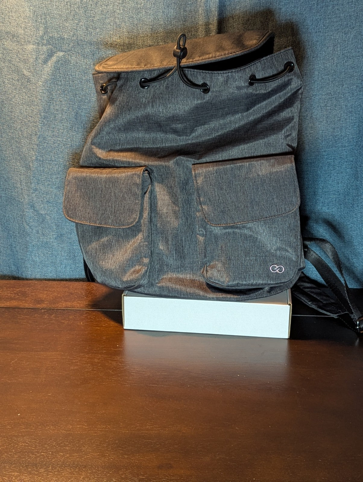 CALIA by Carrie Underwood Backpack Rucksack | Heather Grey Gym Bag | Drawstring