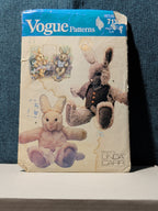 Vogue 7138 Linda Carr Country Rabbit Bunny Pattern 1988 Stuffed Animal UNCUT